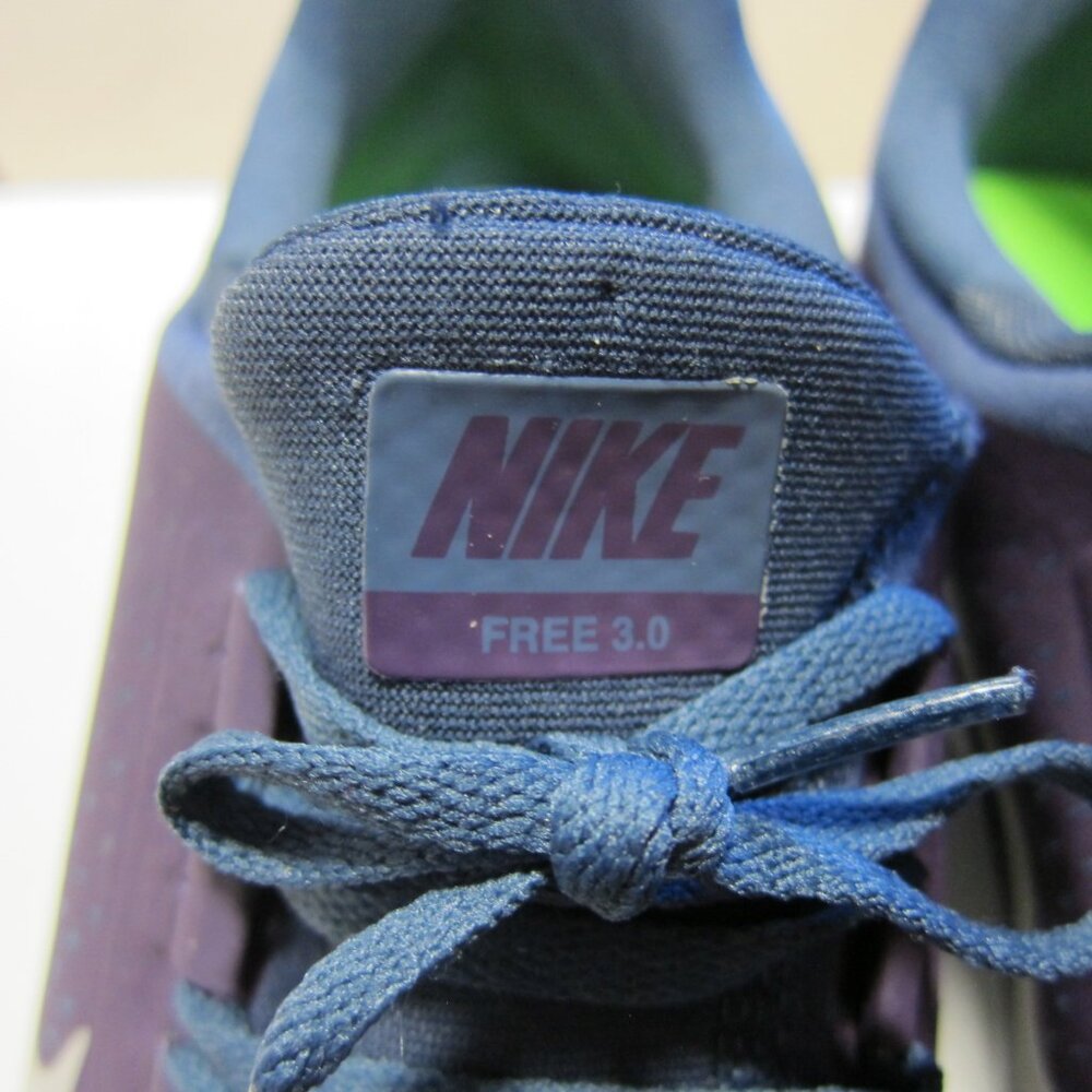Nike Free Run 3.0 Men's 13 Plum/Navy Blue/White Shoe's 511457-504 - Picture 3 of 9